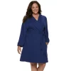 Plus Size Croft & Barrow® Waffle-Knit Kimono Robe -Croft & Barrow Sales Store 2668341 Navy