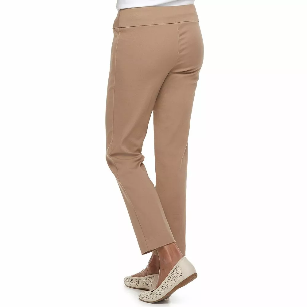 Petite Women's Croft & Barrow® Effortless Stretch Pull-On Straight-Leg Pants 4 Petite Women's Croft & Barrow® Effortless Stretch Pull-On Straight-Leg Pants - Image 2