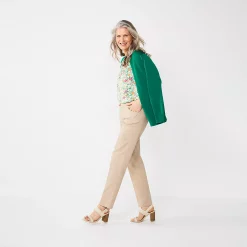 Women's Croft & Barrow® Effortless Stretch Pull-On Straight-Leg Pants -Croft & Barrow Sales Store 3354493 ALT2