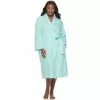 Plus Size Croft & Barrow® Shawl-Collar Waffle Robe -Croft & Barrow Sales Store 3445495 Aqua