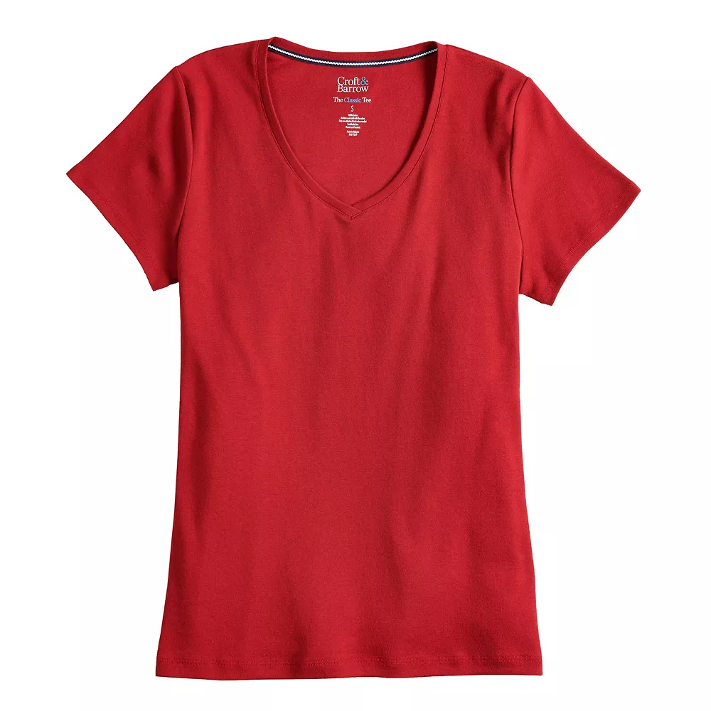 Women's Croft & Barrow® Essential V-Neck Tee 4 Women's Croft & Barrow® Essential V-Neck Tee - Image 2