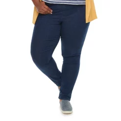 Plus Size Croft & Barrow® Pull-On Tapered-Leg Jeans 13 Plus Size Croft & Barrow® Pull-On Tapered-Leg Jeans -Croft & Barrow Sales Store 379623 ALT50