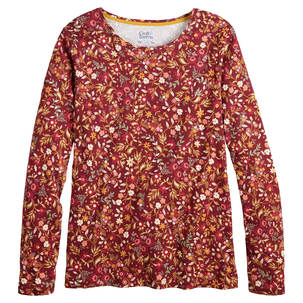 Women's Croft & Barrow® Essential Long-Sleeve Crewneck Tee 7 Women's Croft & Barrow® Essential Long-Sleeve Crewneck Tee - Image 5