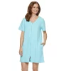 Women's Croft & Barrow® Waffle-Knit Zip-Front Short Sleeve Robe -Croft & Barrow Sales Store 3919609 Teal