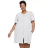 Plus Size Croft & Barrow® Waffle-Knit Zip-Front Robe -Croft & Barrow Sales Store 3919610 White