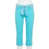 Women's Croft & Barrow® Comfort Waist Denim Capris -Croft & Barrow Sales Store 3987731 Turquoise
