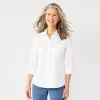 Women's Croft & Barrow® Essential Comfort Stretch Shirt -Croft & Barrow Sales Store 4676876 White