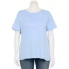 Plus Size Croft & Barrow® Essential Crewneck Tee -Croft & Barrow Sales Store 5252564 Blue Bell