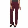 Petite Croft & Barrow® Effortless Stretch Pull-On Bootcut Pants -Croft & Barrow Sales Store 5289078 Plum