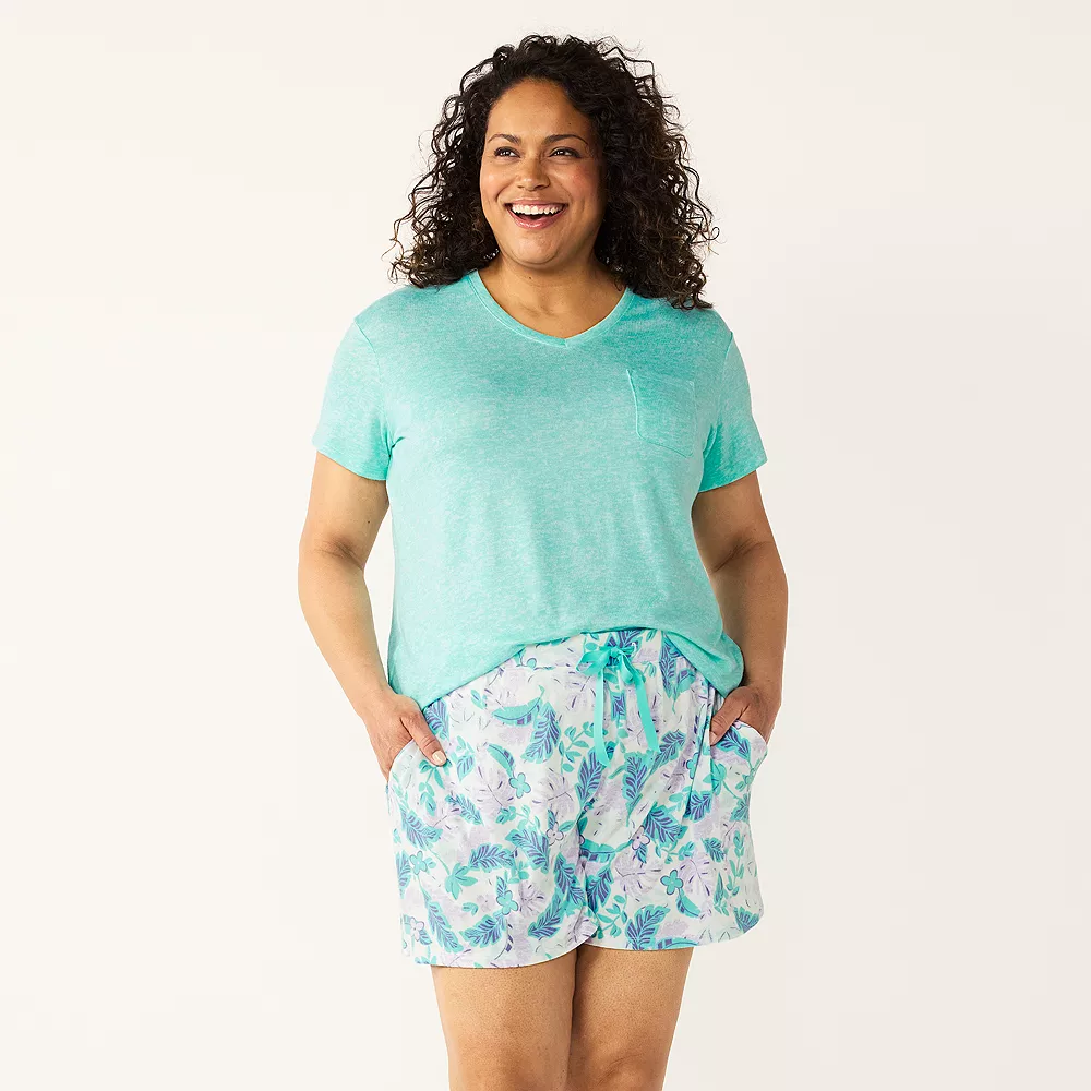 Plus Size Croft & Barrow® 3-Piece Pajama Top, Pajama Shorts & Pajama Skimmers Sleep Set 4 Plus Size Croft & Barrow® 3-Piece Pajama Top, Pajama Shorts & Pajama Skimmers Sleep Set - Image 2