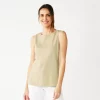 Women's Croft & Barrow® Essential Tank 2 Women's Croft & Barrow® Essential Tank -Croft & Barrow Sales Store 5491698 Beige