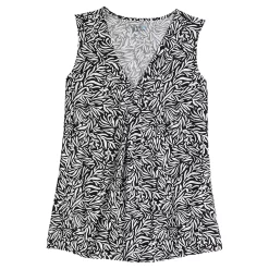 Women's Croft & Barrow® Pleated V-Neck Tank -Croft & Barrow Sales Store 5522983 ALT5