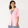 Women's Croft & Barrow® Elbow-Sleeve Cardigan -Croft & Barrow Sales Store 5533225 Pink Heather