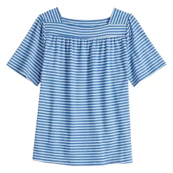 Women's Croft & Barrow® Squareneck Puff-Sleeve Top -Croft & Barrow Sales Store 5533229 ALT5