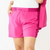 Plus Size Croft & Barrow® Classic Comfort Collection Drawstring Shorts -Croft & Barrow Sales Store 5535401 Fuchsia