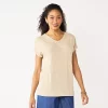 Women's Croft & Barrow Lace Trim Linen-Blend Tee 2 Women's Croft & Barrow Lace Trim Linen-Blend Tee -Croft & Barrow Sales Store 5538148 Khaki