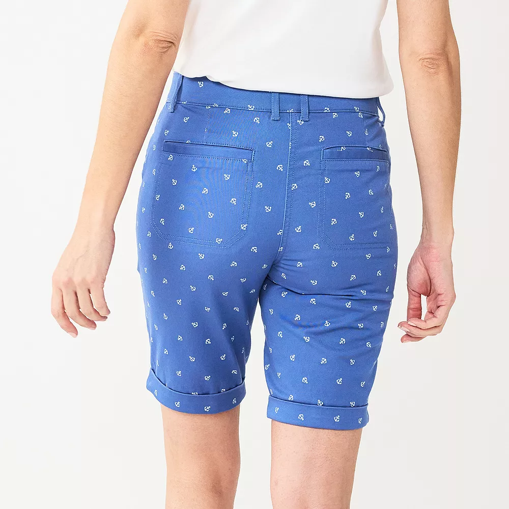 Women's Croft & Barrow® Comfort Waist Chino Shorts 4 Women's Croft & Barrow® Comfort Waist Chino Shorts - Image 2