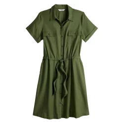 Women's Croft & Barrow® Utility Shirt Dress -Croft & Barrow Sales Store 5576956 ALT5