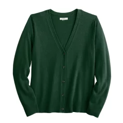 Women's Croft & Barrow® Extra Soft V-Neck Cardigan -Croft & Barrow Sales Store 5581457 ALT5
