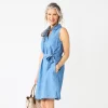 Women's Croft & Barrow® Sleeveless Chambray Shirtdress -Croft & Barrow Sales Store 5585765