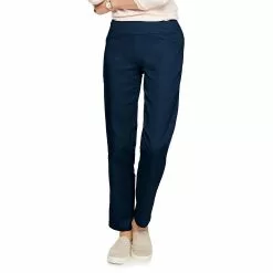 Petite Women's Croft & Barrow® Effortless Stretch Pull-On Straight-Leg Pants
