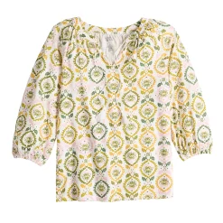 Women's Croft & Barrow® Tassel Peasant Top 7 Women's Croft & Barrow® Tassel Peasant Top -Croft & Barrow Sales Store 5590159 ALT5