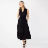 Women's Croft & Barrow® Sleeveless Maxi Shirtdress -Croft & Barrow Sales Store 5594894 Black