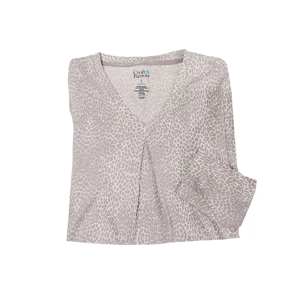 Women's Croft & Barrow® Whisperluxe Long Sleeve Sleepshirt 6 Women's Croft & Barrow® Whisperluxe Long Sleeve Sleepshirt - Image 4