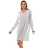 Women's Croft & Barrow® Whisperluxe Long Sleeve Sleepshirt -Croft & Barrow Sales Store 5597048 Hide Print