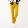 Petite Croft & Barrow® Straight-Leg Corduroy Pants -Croft & Barrow Sales Store 5653785 Yellow