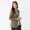 Women's Croft & Barrow® Comfort Stretch Blazer -Croft & Barrow Sales Store 5667838 Brown Herringbone