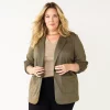 Plus Size Croft & Barrow® Comfort Stretch Blazer -Croft & Barrow Sales Store 5688015 Brown Herringbone