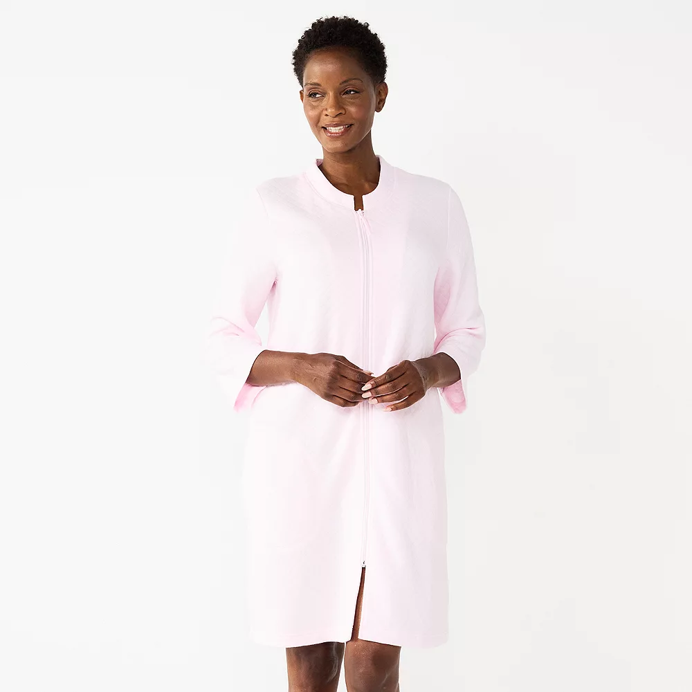 Petite Croft & Barrow® Quilted Zipper Duster 3 Petite Croft & Barrow® Quilted Zipper Duster