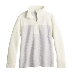 Women's Croft & Barrow® Quilted Quarter-Zip Top -Croft & Barrow Sales Store 5775880 ALT5