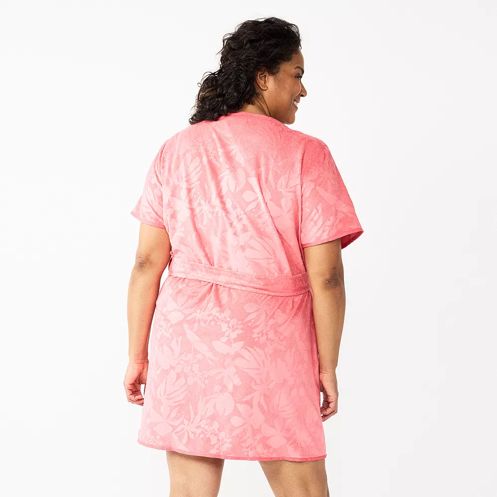 Plus Size Croft & Barrow® Short Sleeve Terry Wrap Robe 4 Plus Size Croft & Barrow® Short Sleeve Terry Wrap Robe - Image 2