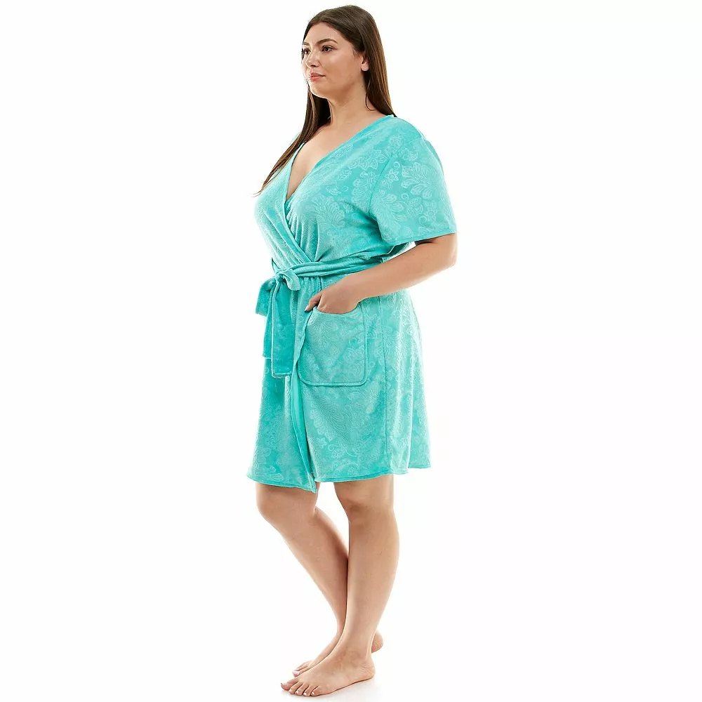Plus Size Croft & Barrow® Short Sleeve Terry Wrap Robe 5 Plus Size Croft & Barrow® Short Sleeve Terry Wrap Robe - Image 3