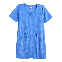 Women's Croft & Barrow® Short Sleeve French Terry Zip Robe -Croft & Barrow Sales Store 5796661 ALT5