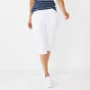Women's Croft & Barrow® Knit Capri Pants -Croft & Barrow Sales Store 5907722 Bright White