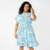 Plus Size Croft & Barrow® Flutter Sleeve Dress 2 Plus Size Croft & Barrow® Flutter Sleeve Dress -Croft & Barrow Sales Store 5929710 Blue Garden Floral