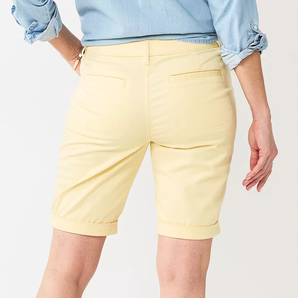 Women's Croft & Barrow® Comfort Waist Chino Shorts 4 Women's Croft & Barrow® Comfort Waist Chino Shorts - Image 2