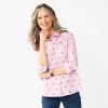 Petite Croft & Barrow® Essential Comfort Stretch Shirt 1 Petite Croft & Barrow® Essential Comfort Stretch Shirt -Croft & Barrow Sales Store 6224724 Lilac Floral